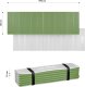 Nils Extreme NC17103 KARIMATA SKŁADANA TURYSTYCZNA Z PODBICIEM ALUMINIOWYM + XPE 195 CM ZIELONA NILS CAMP 8