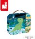 Janod Puzzle progresywne w walizce Dinozaury 4 układanki  6, 9, 12 i 16 elementów 2+, Made in France (stary indeks: J02657) 2