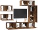 vidaXL Zestaw szafek RTV z półką Inny 6 pcs Stare drewno 30.5 x 30 x 90 cm (3393246) 3