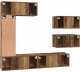 vidaXL Zestaw szafek RTV z półką Inny 6 pcs Stare drewno 30.5 x 30 x 90 cm (3393246) 10