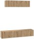 vidaXL Zestaw szafek RTV 4 pcs dąb artisan Średni 80 x 30 x 30 cm 2