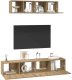 vidaXL Zestaw szafek RTV 4 pcs dąb artisan Średni 80 x 30 x 30 cm 3