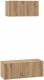 vidaXL Zestaw szafek RTV z półką 2 pcs dąb artisan 80 x 30 x 30 cm 2