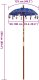 vidaXL Baliński Parasol Inny Niebieski x 260 cm Bawełna i lite drewno 6