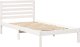 vidaXL Ramka łóżka Z zagłówkiem Biały 80 x 200 cm Lite drewno sosnowe 2