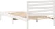 vidaXL Ramka łóżka Z zagłówkiem Biały 80 x 200 cm Lite drewno sosnowe 7
