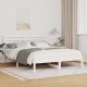 vidaXL Ramka łóżka Z zagłówkiem Biały 140 x 190 cm Lite drewno sosnowe 1
