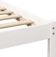 vidaXL Ramka łóżka Z zagłówkiem Biały 120 x 200 cm Lite drewno sosnowe 4