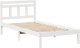 vidaXL Ramka łóżka Biały 90 x 190 cm Lite drewno sosnowe 2