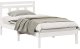 vidaXL Ramka łóżka Biały 90 x 190 cm Lite drewno sosnowe 3