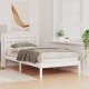 vidaXL Ramka łóżka Biały 90 x 190 cm Lite drewno sosnowe 5