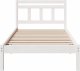 vidaXL Ramka łóżka Biały 90 x 190 cm Lite drewno sosnowe 6