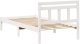 vidaXL Ramka łóżka Biały 90 x 190 cm Lite drewno sosnowe 8