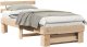 vidaXL Ramka łóżka Brązowy 100 x 200 cm Lite drewno sosnowe 3