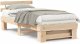 vidaXL Ramka łóżka Brązowy 100 x 200 cm Lite drewno sosnowe 4