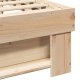 vidaXL Ramka łóżka Brązowy 100 x 200 cm Lite drewno sosnowe 9