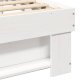 vidaXL Ramka łóżka Z zagłówkiem Biały 160 x 200 cm Lite drewno sosnowe 9