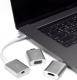 Adapter USB SilverStone Brak USB-C - HDMI USB-C - VGA USB-C - DisplayPort Mini Srebrny  (SST-EP11S) 2