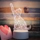Lampka LED 3D Kot na prezent 1