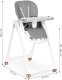 Krzesełko fotelik do karmienia regulacja wysokości ekoskóra pasy podwójna tacka ECOTOYS EDUKAMP 9