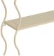 Półka metalowa, falista, beżowa Judy 40x12x58 cm 3