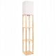 Lampa Stojąca Podłogowa DREWNIANA 2w1 PÓŁKA REGAŁ 160cm Do Czytania E27 1