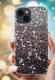 Etui do iPhone 13 | 14 silikonowe BROKAT DIAMOND Szkło ochronne na ekran 9H 2