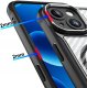 Etui do iPhone 13 |do MagSafe, Czarne Matowe, Trwałe, Wzmacniane| + Szkło 5