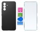 ZESTAW Etui do Samsung A56 5G Matowe Czarne Silikon 2 SZTUKI SZKŁO 6