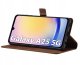 ETUI Z KLAPKĄ do Samsung A25 5G | BRĄZOWE ZAMYKANE CASE + SZKŁO 4