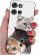 krainaGSM Etui do Motorola G75 5G | WZORY | SILIKONOWE MATT SZKŁO 9H 1