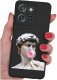 Etui do Motorola Moto EDGE 50 Neo WZORY |SILIKONOWE MATT CASE + SZKŁO 9H 1