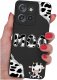 krainaGSM Etui do Motorola Moto EDGE 50 Neo WZORY SILIKONOWE MATT CASE + SZKŁO 9H 1