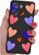 Etui do Motorola Moto EDGE 50 Neo WZORY |SILIKONOWE MATT CASE + SZKŁO 9H 1
