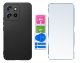 krainaGSM Etui do Motorola Moto EDGE 50 Neo silikonowe MATOWE CZARNE + Szkło ochronne 5