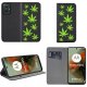 krainaGSM Etui do Motorola Moto G55 5G MAGNET WZORY CASE PORTFEL + SZKŁO 9H 2
