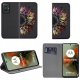 krainaGSM Etui do Motorola Moto G55 5G MAGNET WZORY CASE PORTFEL + SZKŁO 9H 2