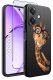 krainaGSM Etui do Oppo A40 | A40M | WZORY | SILIKONOWE MATT SZKŁO 9H 2