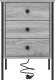 vidaXL vidaXL Szafki Nocne z szufladą 2 pcs Szary dąb sonoma 42 x 41 x 61 cm 2