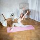 ZESTAW DO JOGI HMS MATA TPE LIGHT PINK YM10 + KOSTKA GRAY KJ02 + PASEK SJ02 4