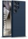 Etui do Samsung S25 Ultra CASE Gumowe Granatowe Matowe Silikon Slim + SZKŁO 1