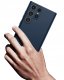 Etui do Samsung S25 Ultra CASE Gumowe Granatowe Matowe Silikon Slim + SZKŁO 4