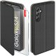 Etui z klapką do Samsung S24 Zamykane Czarne Futerał + Szkło 9H 1