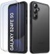Etui do Samsung S24 FE MATOWE WZMACNIANE CZARNE ZESTAW 2x SZKŁO 1
