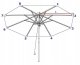 Poszycie parasola ogrodowego 8 ramion 300cm czarne 6