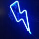 NEON LED WISZĄCY LAMPKA ŚCIENNA BŁYSKAWICA USB 3xAA 6