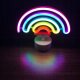 NEON LED TĘCZA WISZĄCY LAMPKA ŚCIENNA TĘCZA 3xAA 6