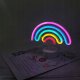 NEON LED TĘCZA WISZĄCY LAMPKA ŚCIENNA TĘCZA 3xAA 7
