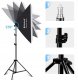 2x LAMPY STUDYJNE PULUZ SOFTBOX 50x70 cm ŻARÓWKI LED 8