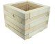 Drewniana donica bielona ozdobna 470X470X390 1